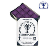 Silver Cup Billiard Chalk Plum 12 pcs
