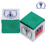 Silver Cup Billiard Chalk Tournament Green 12 pcs