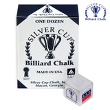 Silver Cup Billiard Chalk White 12 pcs