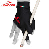 Longoni Billiard Glove Black Fire 3.0 for Right Hand S